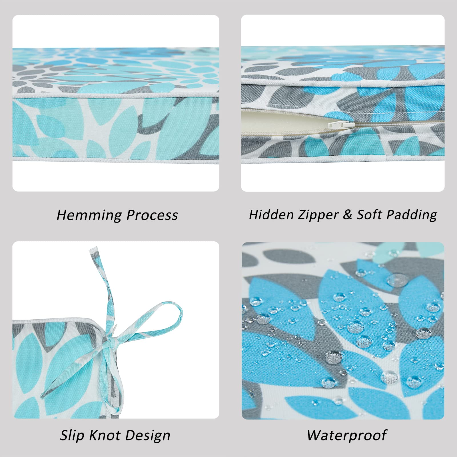 JMGBird cushion next to ruler demonstrating 19x19x3 inch size clarity
