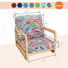 JMGBird cushion tied securely to patio chair providing stable seating