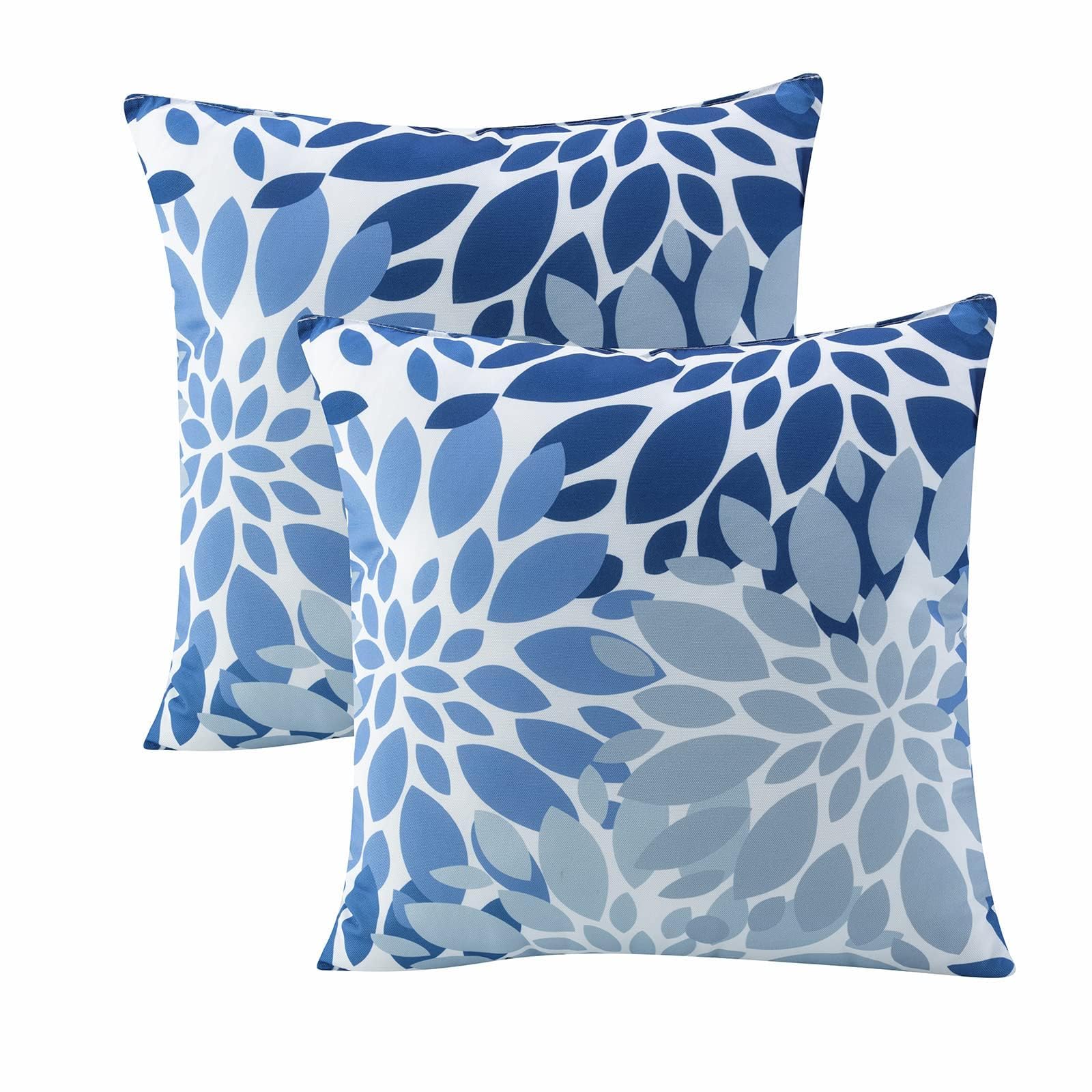 JMKaixin front view of two 18x18 pillows showing pattern and packaging benefit
