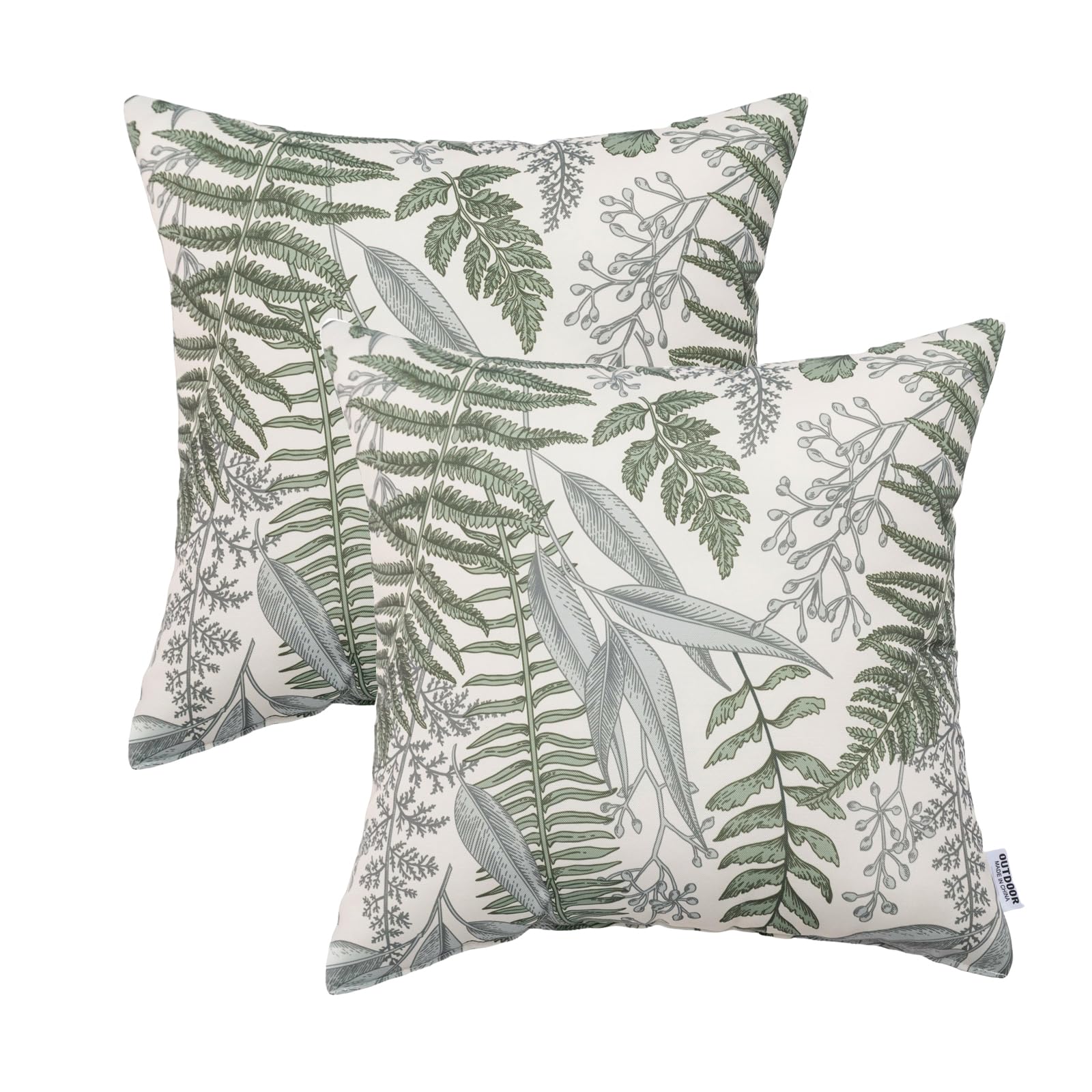 JMKaixin front view of two decorative 18x18 inch pillows showing vibrant pattern and shape benefit