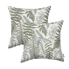 JMKaixin front view of two decorative 18x18 inch pillows showing vibrant pattern and shape benefit