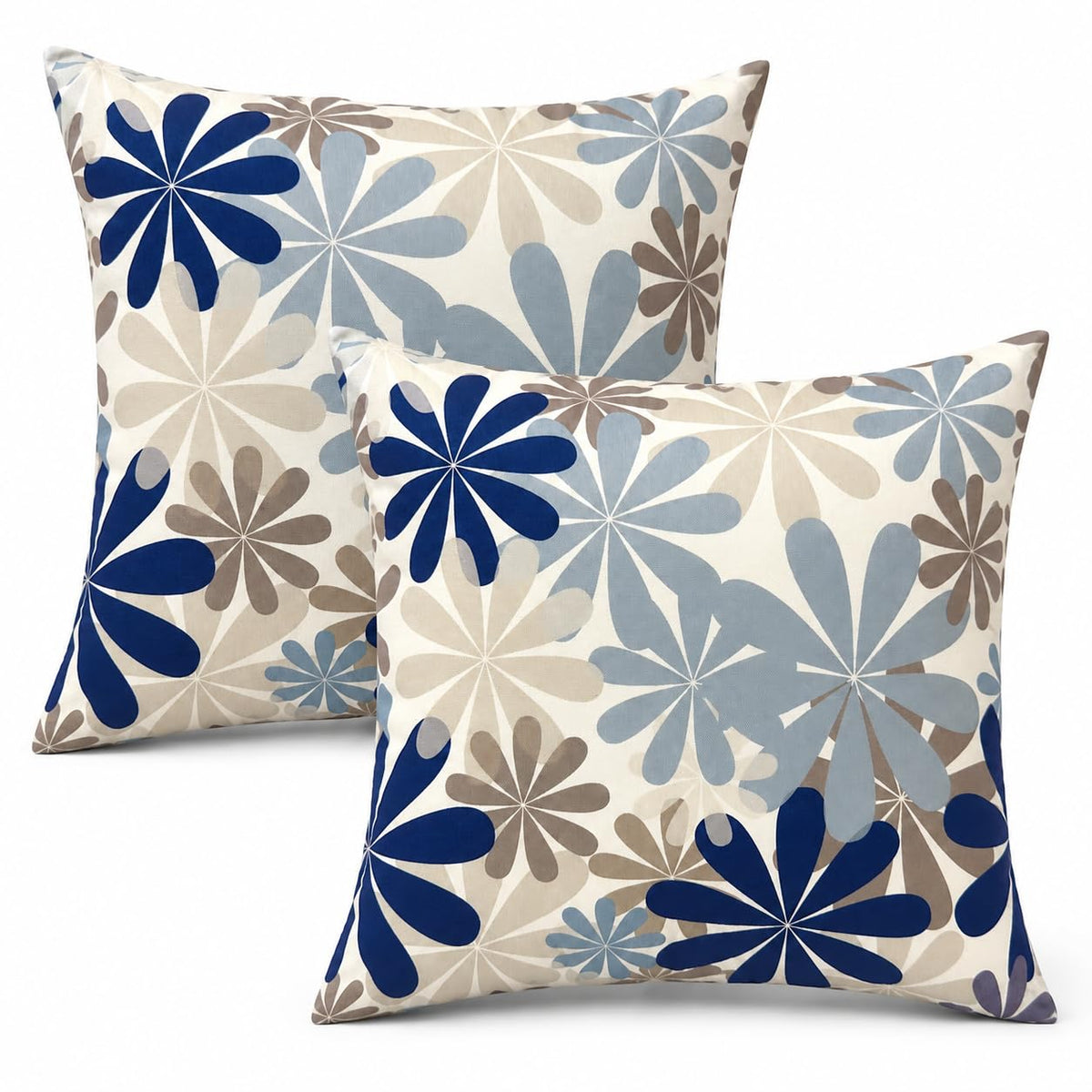 JMKaixin front view of two 18x18 pillows showing pattern and ready-to-use comfort