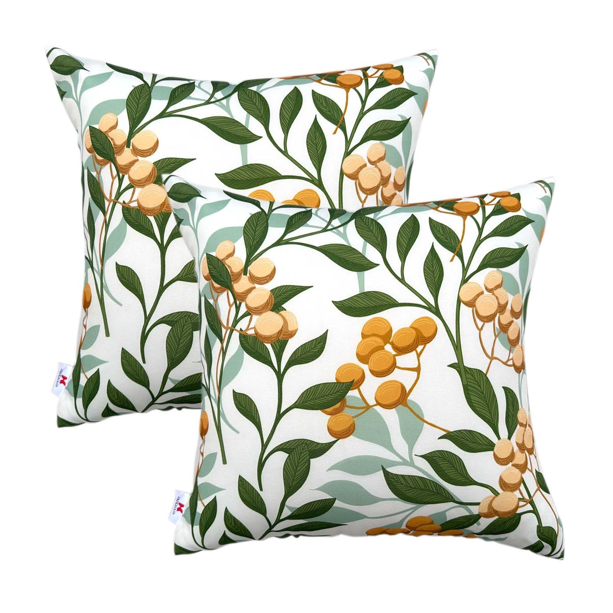 JMKaixin front view on patio sofa showing durable, decorative cushions