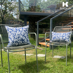 JMKaixin pillow on patio lounge chair adding comfort and weather resistance