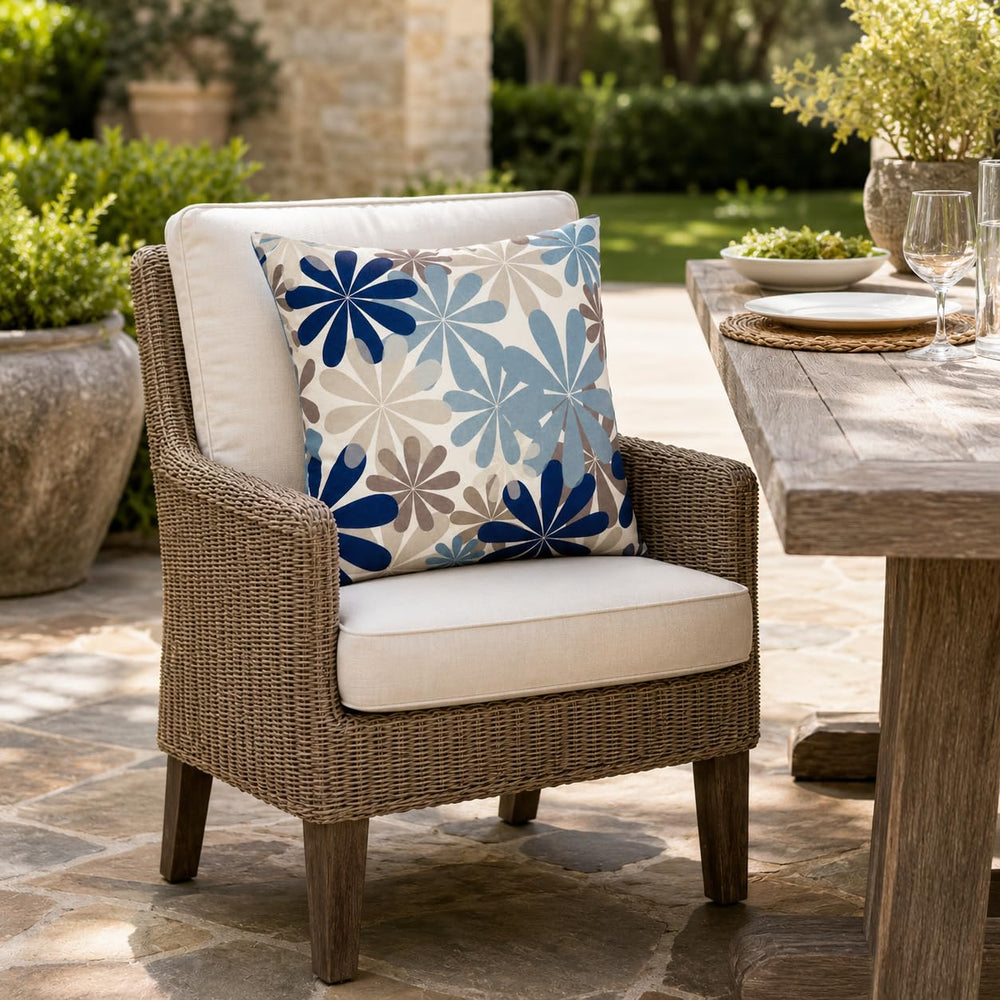 JMKaixin pair styled on a patio sofa adding color and outdoor comfort