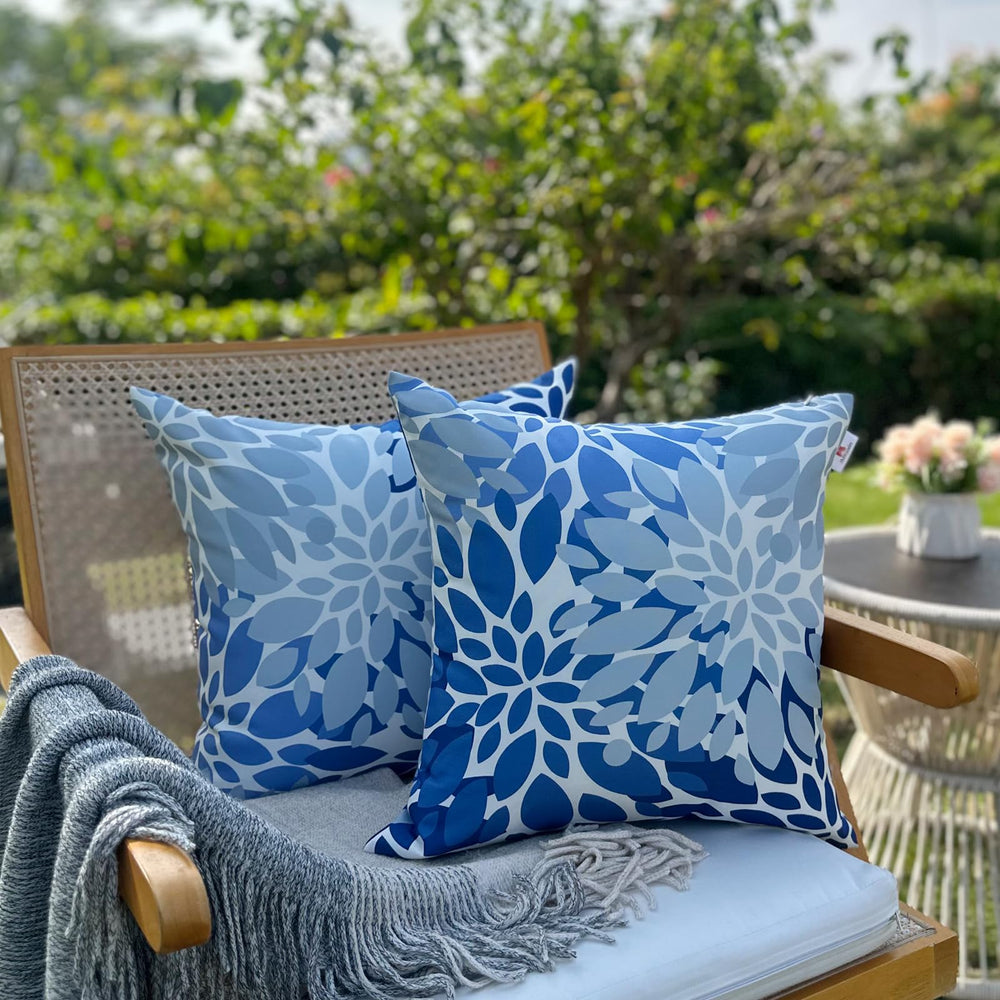 JMKaixin pillow styled on patio lounge showcasing outdoor decor and comfort