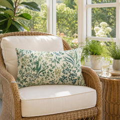 JMKaixin pillows styled on patio lounge for durable outdoor seating