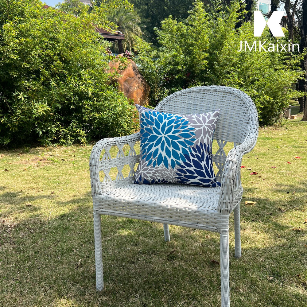 JMKaixin styled on living room sofa adding pattern and easy-care decor