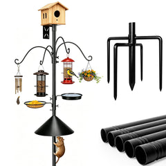 Jmlwlzx front view of assembled pole showing stable feeding station
