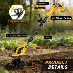 Jmmyvanee side view with DeWalt 20V battery attached for cordless convenience