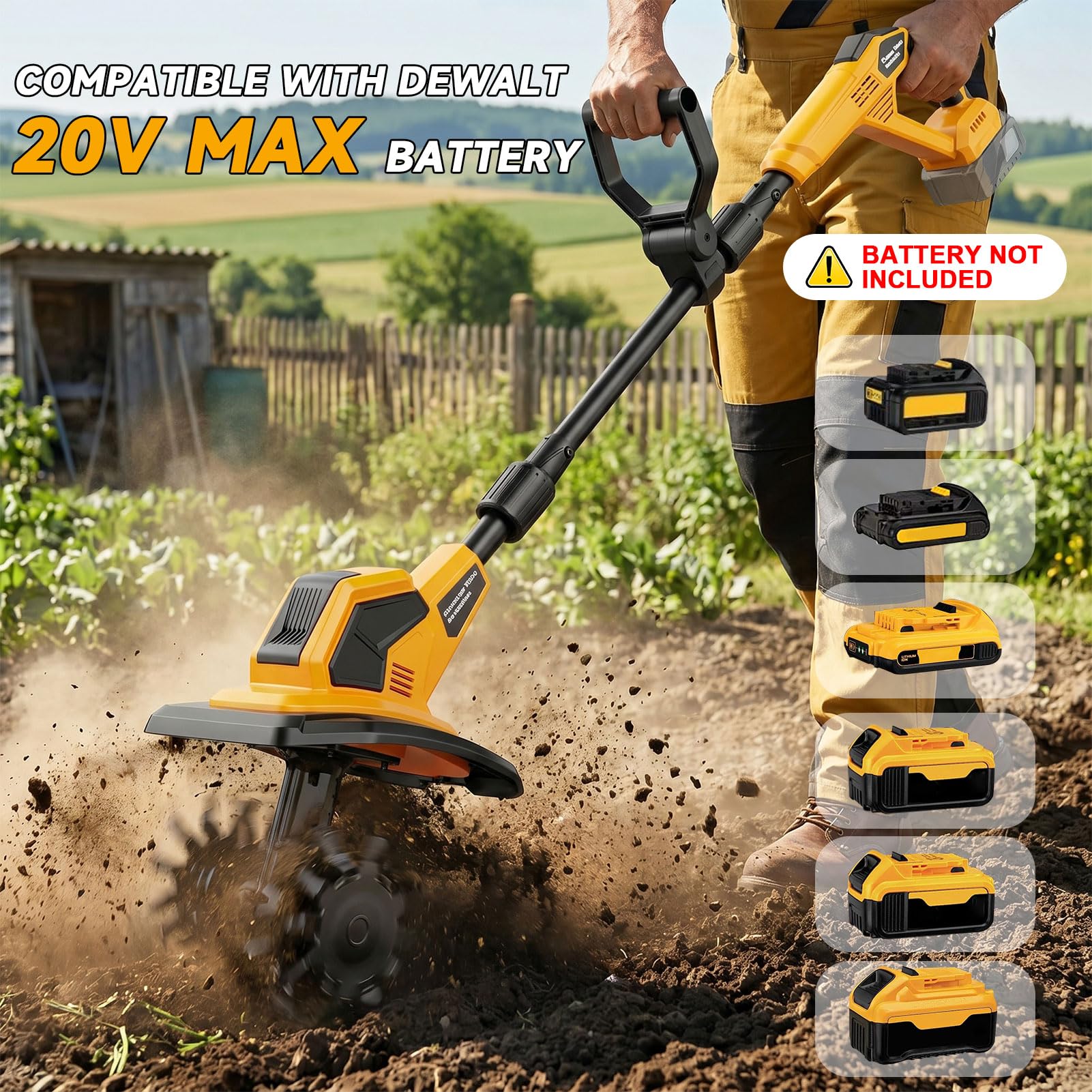Jmmyvanee tiller in a vegetable bed breaking up soil to speed planting