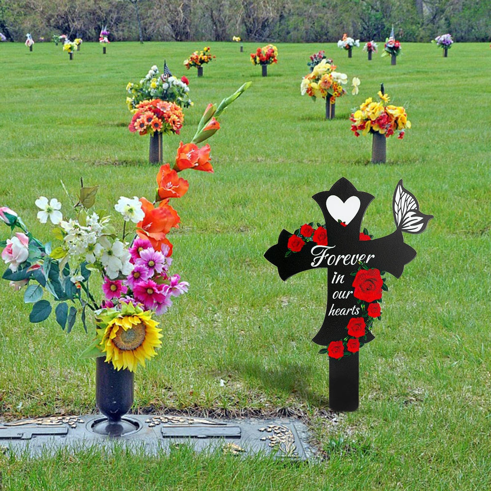 JMZYJZH three crosses arranged together showing coordinated display benefit unified remembrance