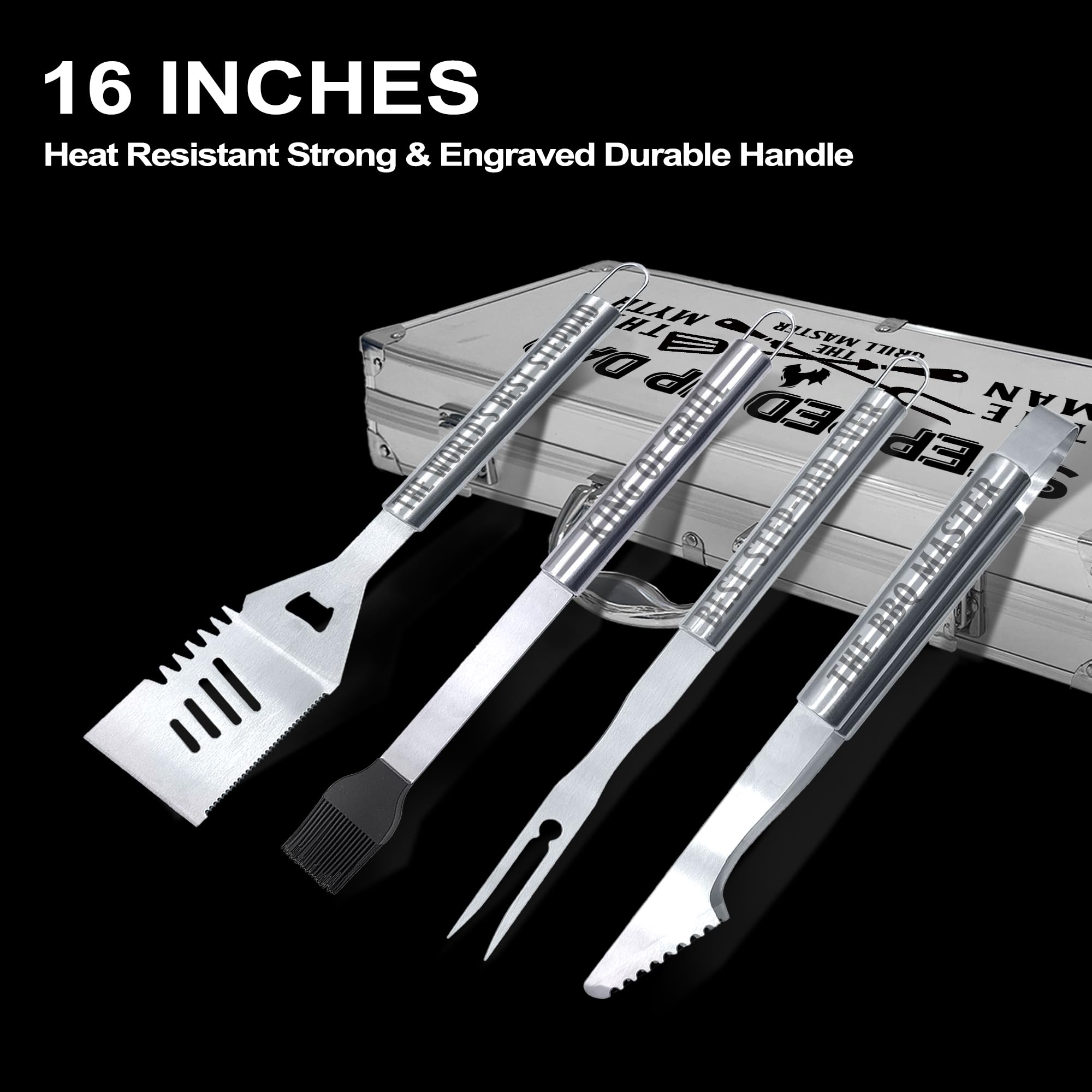 JNDJE close shot of stainless steel spatula demonstrating durability and clean edge