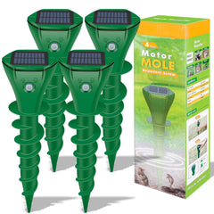 JNKNT front view of four solar repellent stakes showing compact design and easy setup