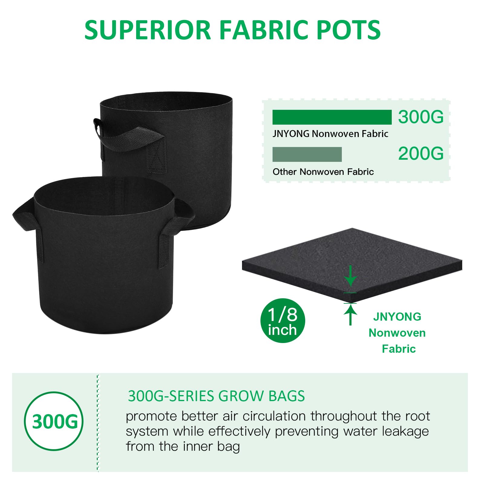 JNYONG grow bag planted on a patio illustrating portable gardening benefit