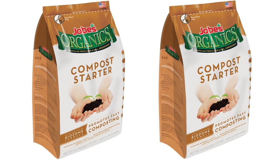 Jobe's Organics front packaging showing 4 lb bag and product benefits