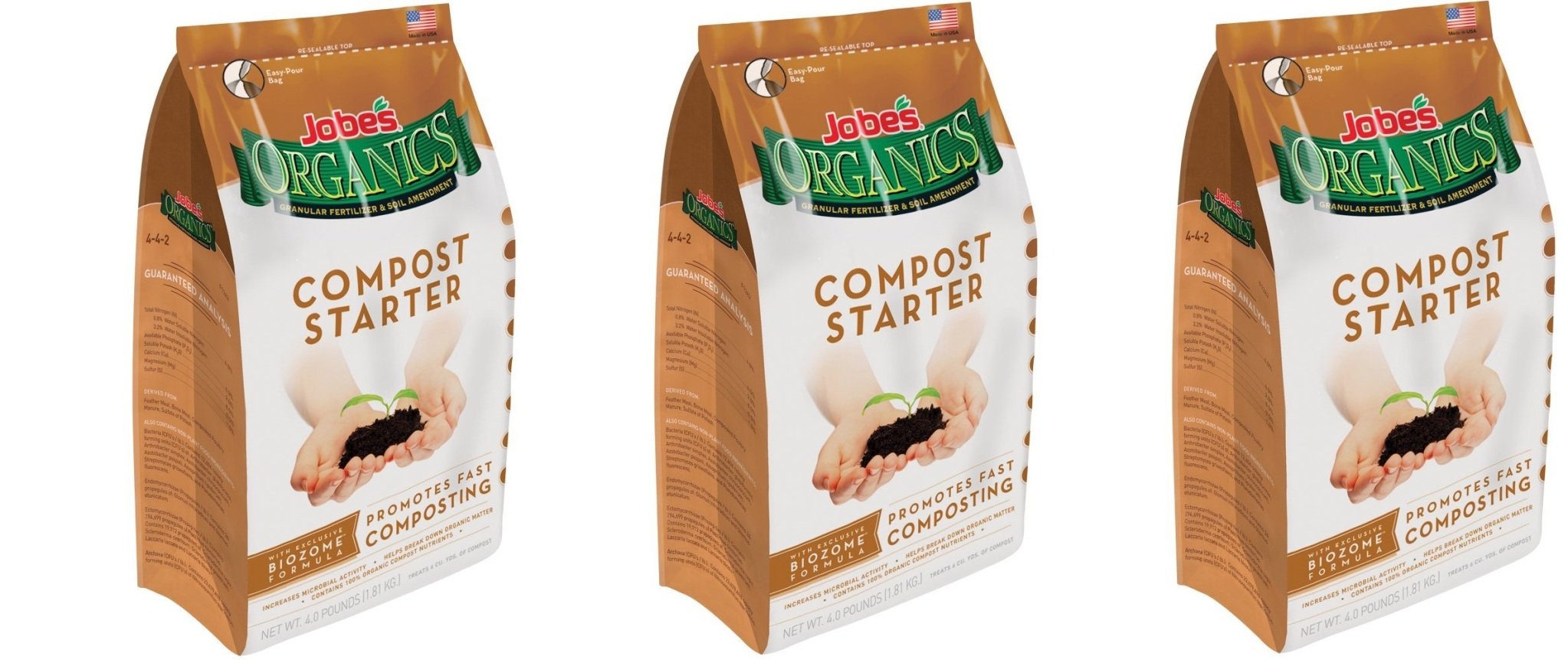 Jobe's Organics front bag showing packaging and clear product benefits