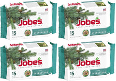 Jobe's Organics front packaging showing 4-pack and 15 spikes for easy identification and convenience