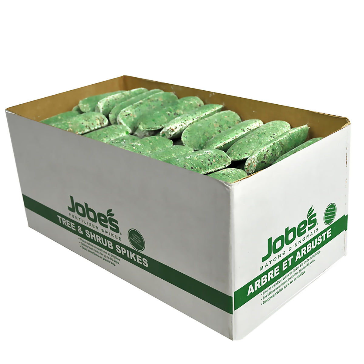 Jobe's Organics front packaging showing 160-count spikes and clear benefit