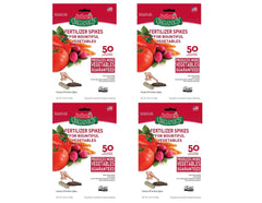 Jobe's Organics front packaging showing 50 spikes, easy organic feeding