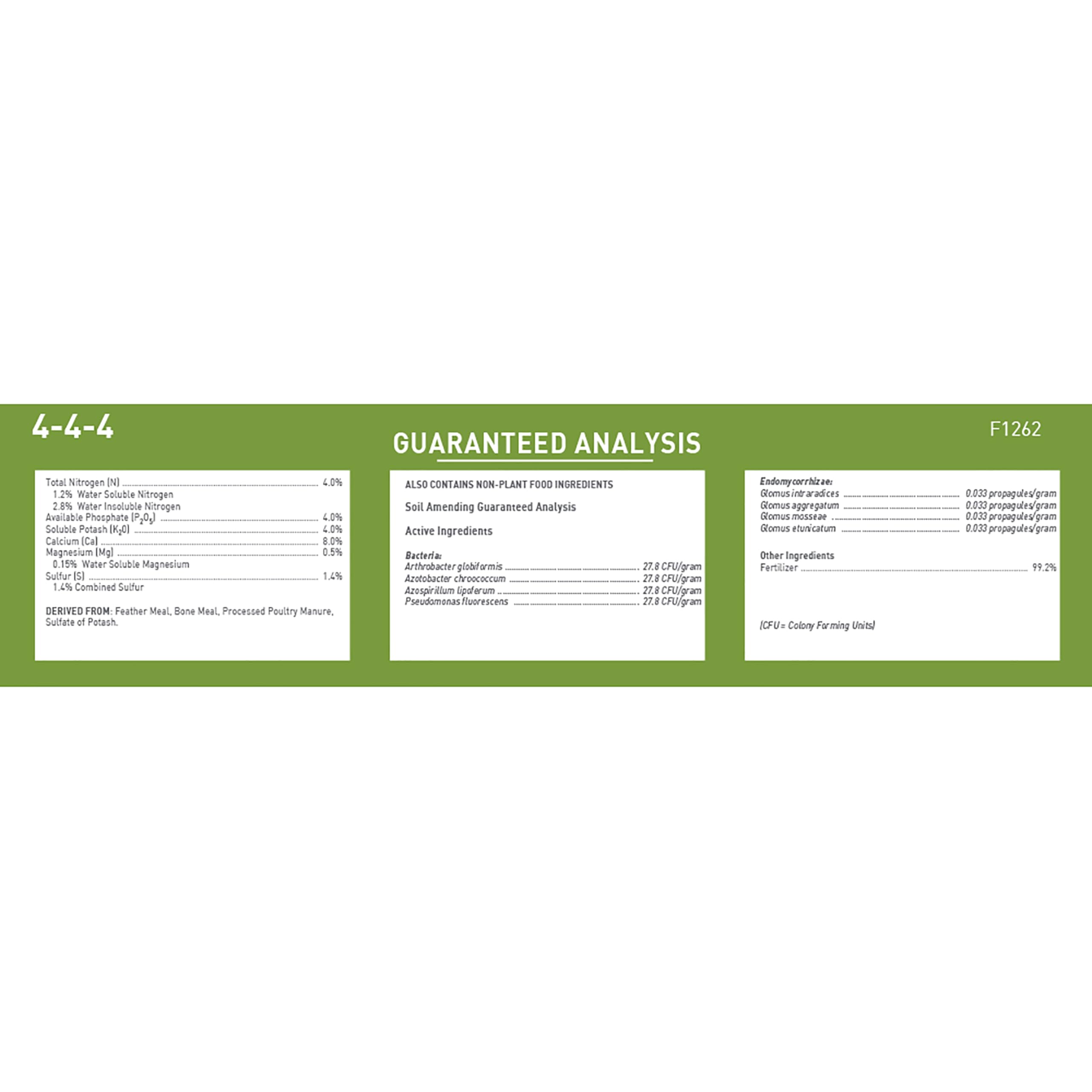 Close-up of Jobe's Organics granules showing texture and easy-to-spread formula for uniform nutrient delivery