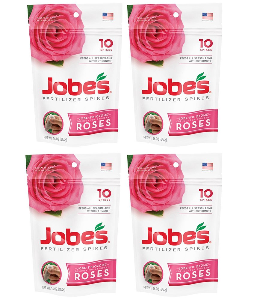 Jobe's Organics front packaging showing spikes and resealable pouch for easy storage