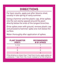 Jobe's Organics spikes placed in a container pot to control nutrient delivery