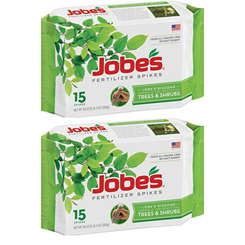 Jobe's Organics front packaging view showing neat spikes and easy application benefit