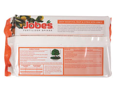 Jobe's Organics spikes inserted in soil feeding roots with minimal runoff
