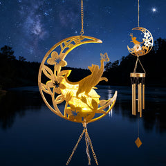 JOBOSI front view showing moon and cat silhouettes and elegant outdoor decor benefit