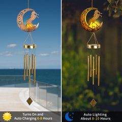 JOBOSI wind chime hanging on patio railing showing easy installation and outdoor charm