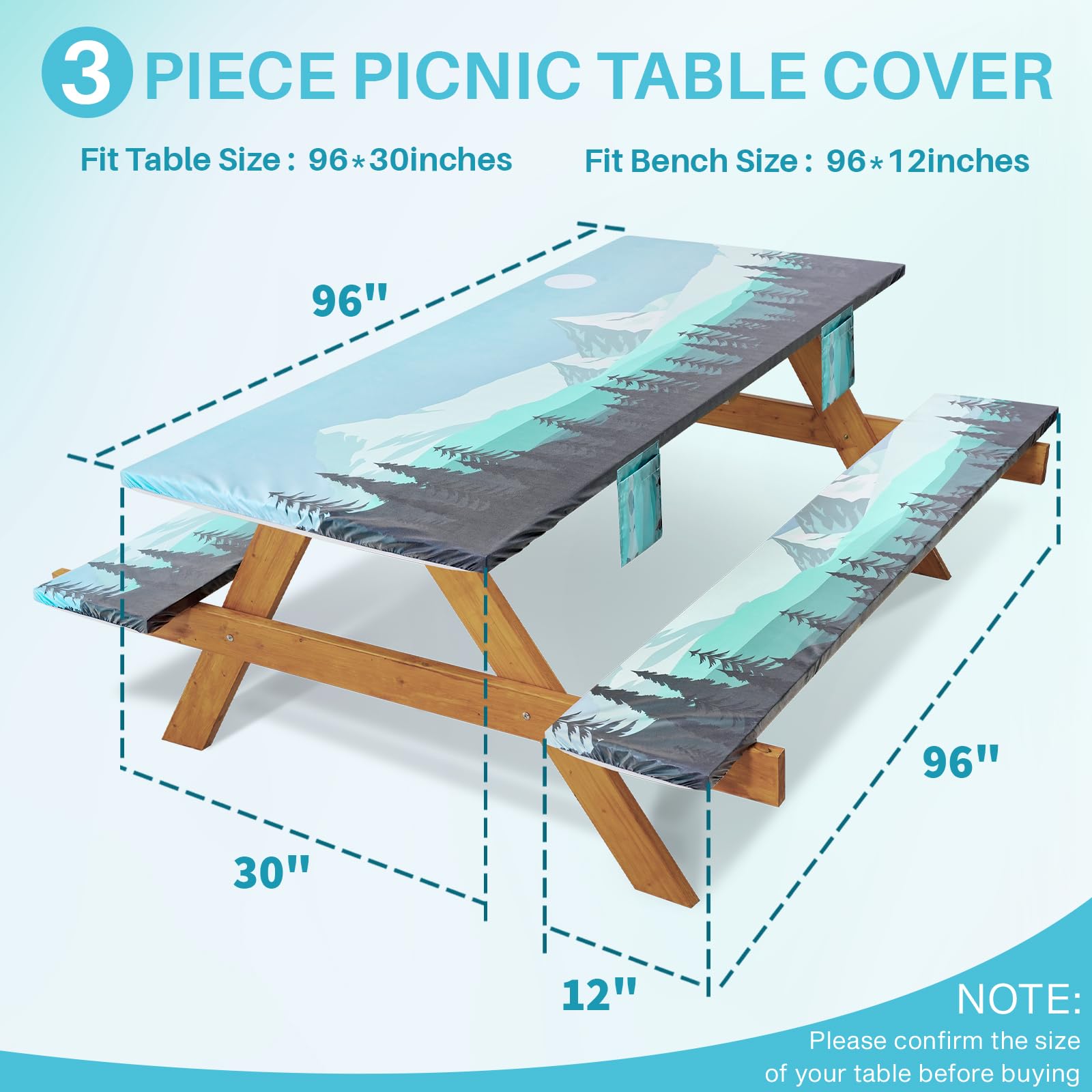 Jobunai close-up of bench cover elastic edge, ensures secure fit