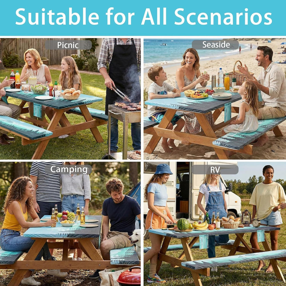 Jobunai table set at campsite, improves comfort and campsite organization