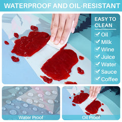 Jobunai water beading on fabric, protects table from spills