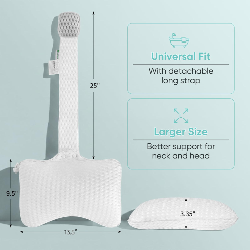 Joe & JoseRin adjustable long strap being secured to tub edge for customized height