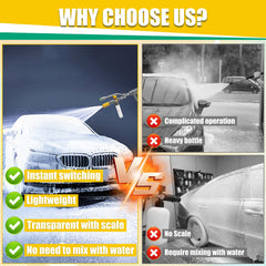 JOEJET dual wand holding foam cannon and spray nozzle for fast switching