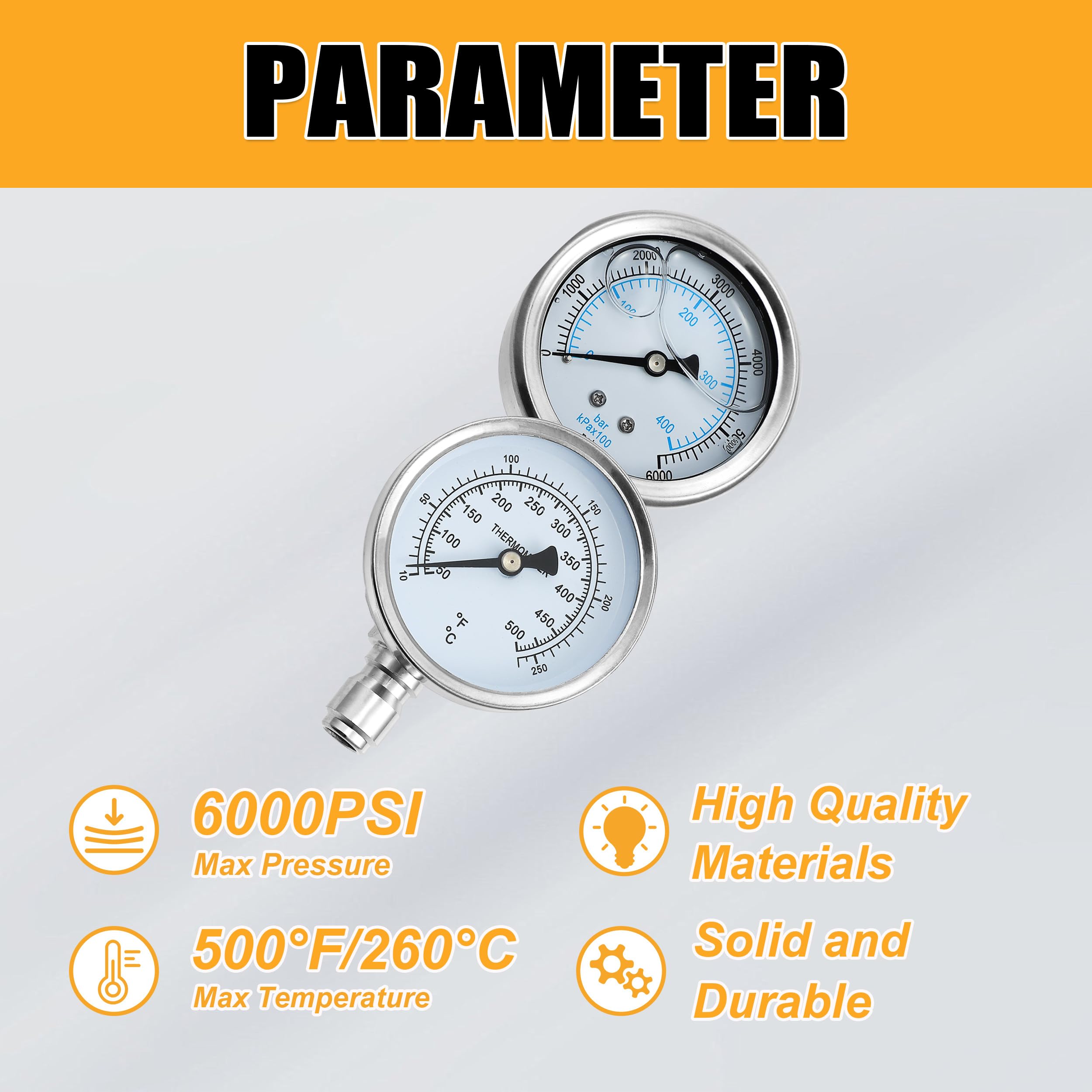 JOEJET gauge installed on a pressure washer for on-machine monitoring