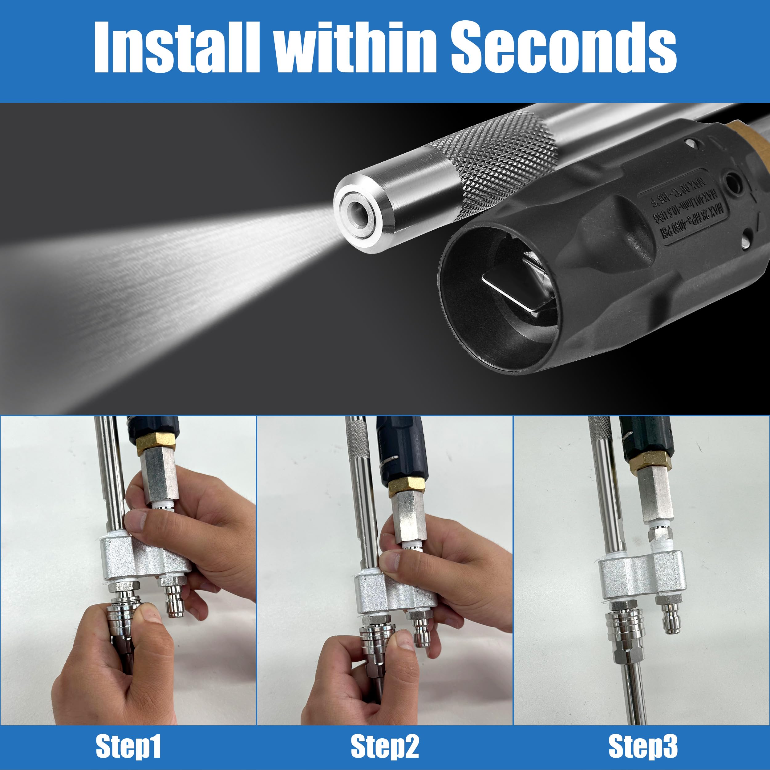 JOEJET M5 packaging and components showing quick-connect convenience