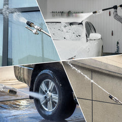 JOEJET M5 spray patterns from 0° to 60° showing cleaning versatility