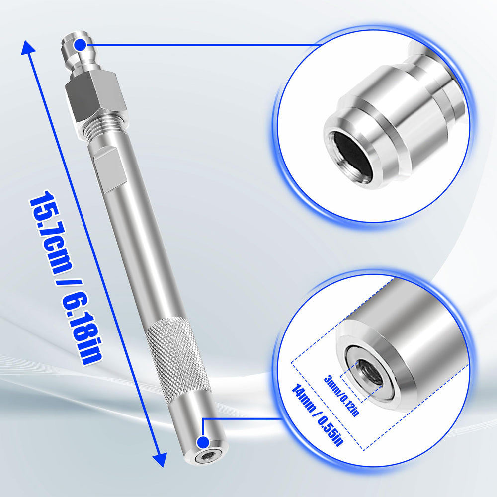 JOEJET quick-connect detail showing 1/4 inch plug for fast, secure pressure-washer attachment