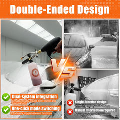 JOEJET foam pattern spraying a car surface showing dense coverage for efficient cleaning