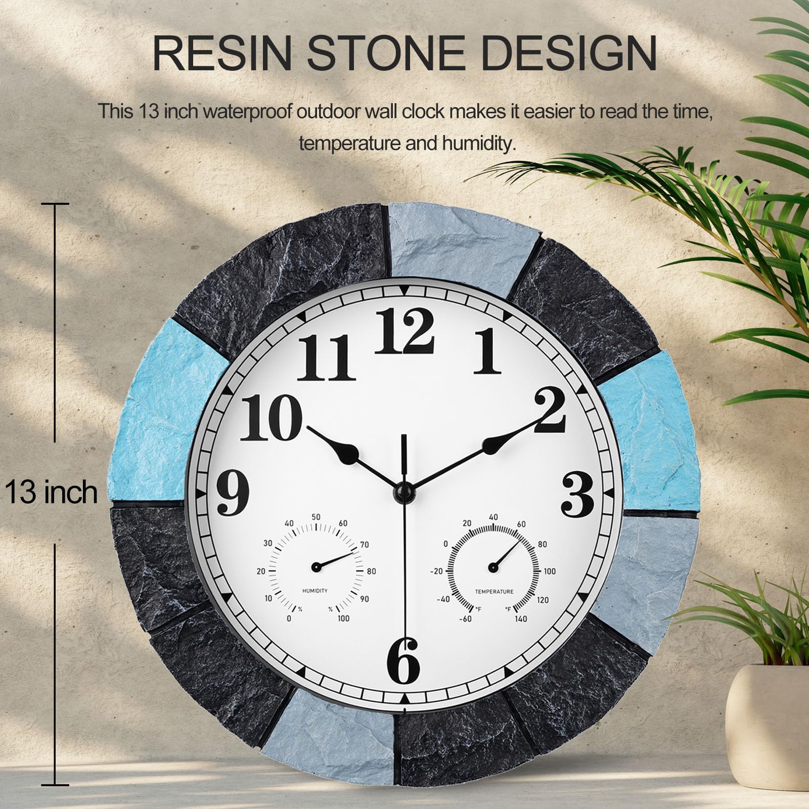 JoFomp close-up of clock dial and hands for easy time reading benefit