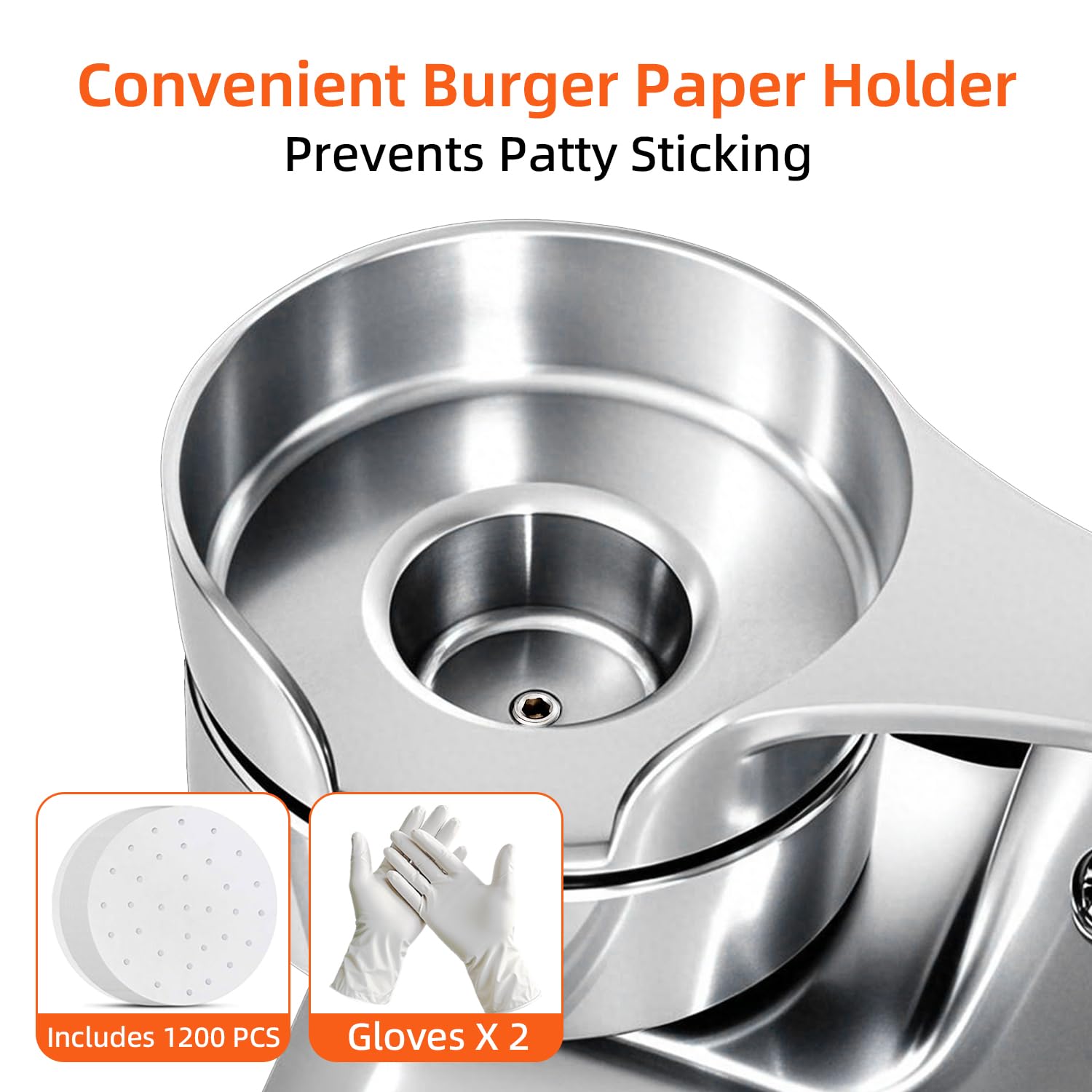 JOHAKYU three interchangeable 4, 5, 6 inch molds displayed for versatile patty-sizing