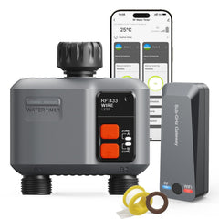 johgee front-facing timer showing dual outlets and display for easy control