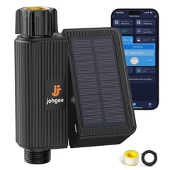 johgee front view with hose connection showing easy installation benefit