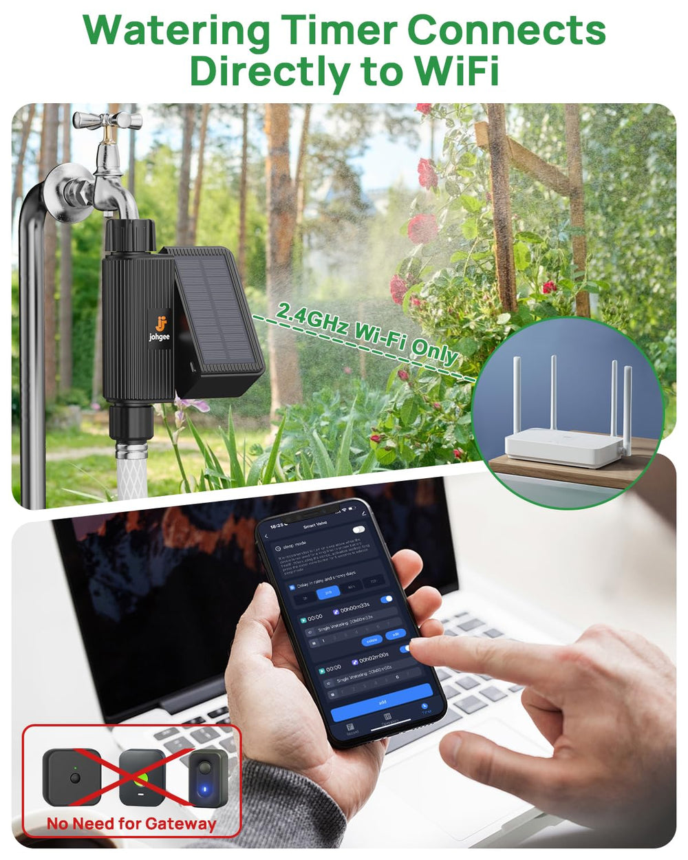 johgee size scale next to hand showing compact, space-saving benefit