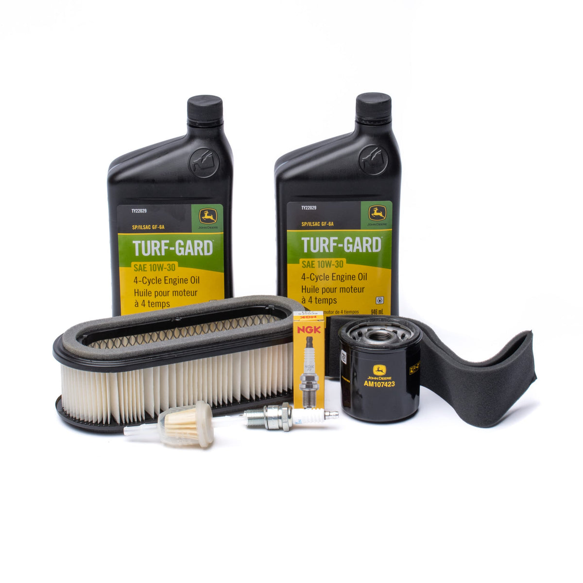 John Deere kit front packaging showing OEM parts and model fit for confident purchases