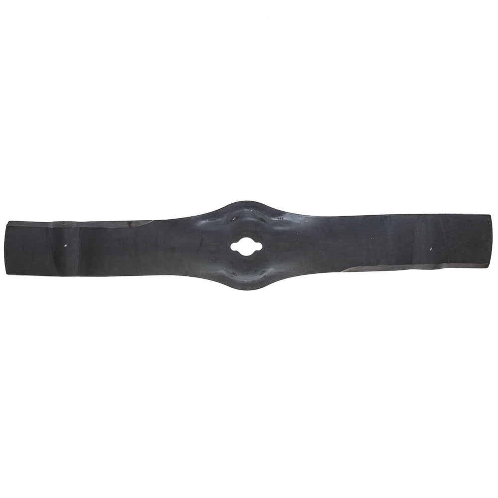 John Deere blade edge close-up highlighting durable carbon-boron steel benefit