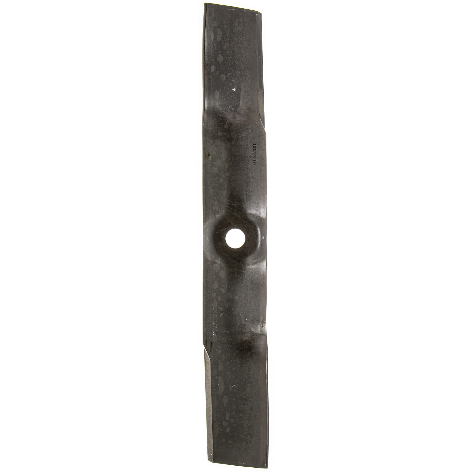 Close-up of John Deere blade sharpened edge and forged surface for longer life