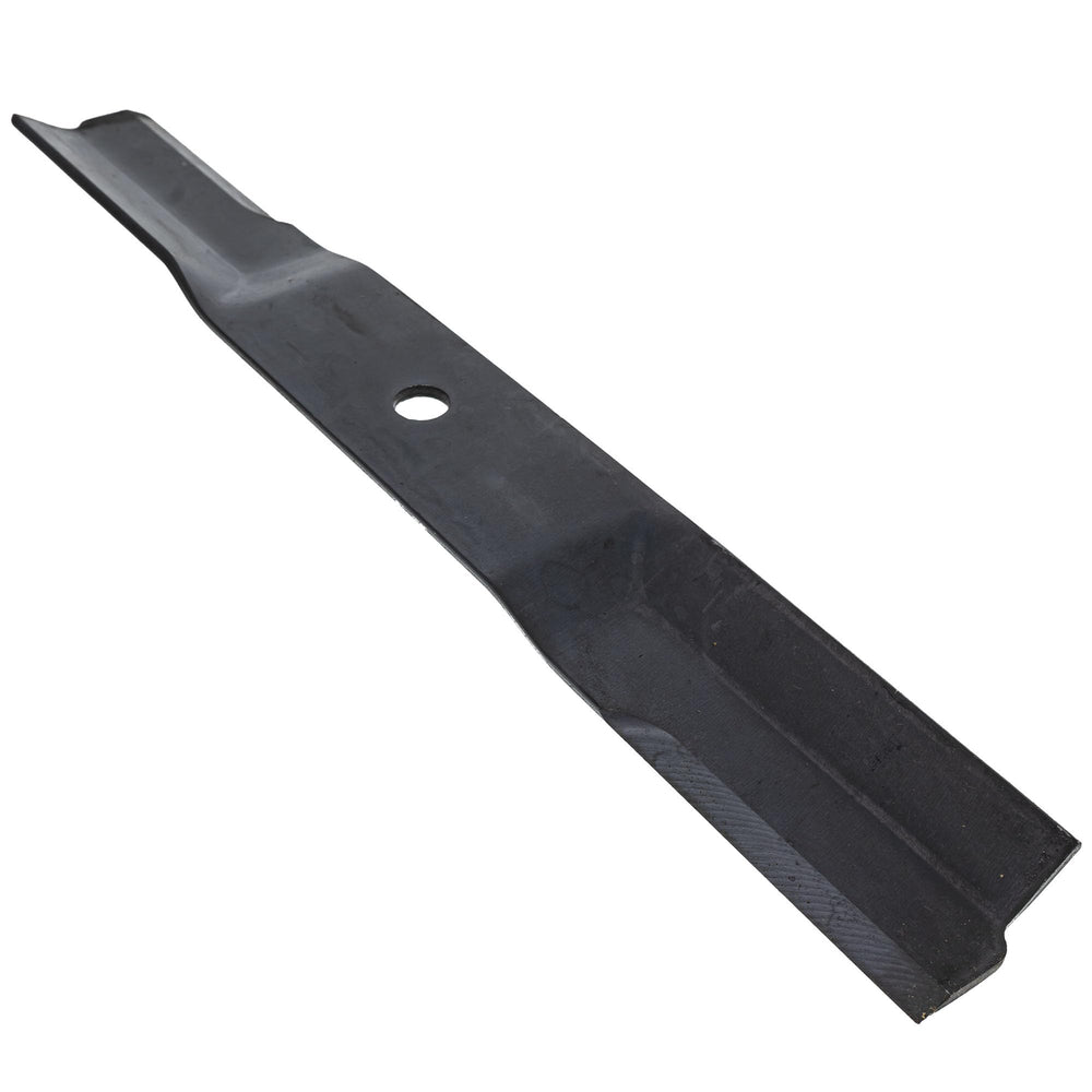 John Deere blade beside ruler for scale showing correct length for 38 inch decks